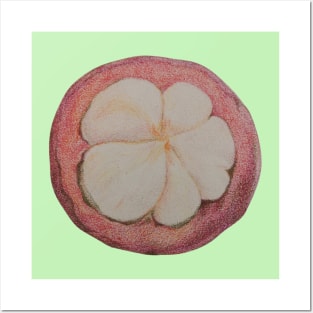 Cute Mangosteen fruit, Thai fruit Posters and Art